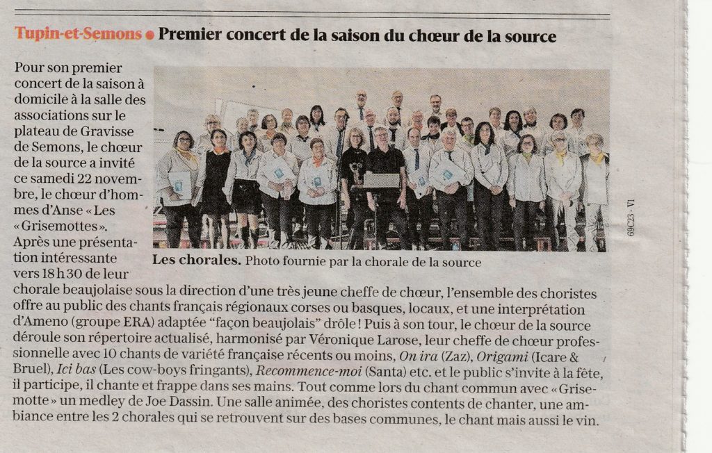 Notre concert du 22 novembre 2025