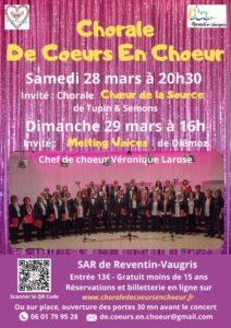 Concert Reventin 28 et 29 mars 2026